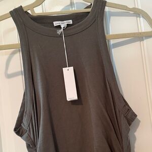 James Perse Charcoal Green Tank Dress
